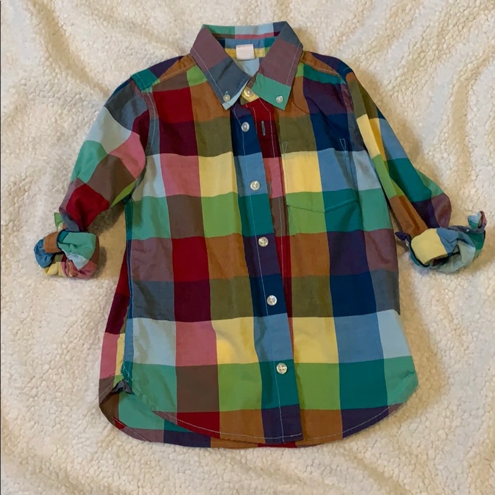 Baby Gap Toddler Boys Multicolor Plaid Button Down